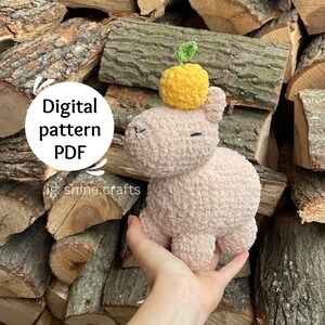 Patroon capibara gehaakt pluche: amigurumi-pdf (afdrukbaar)