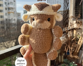 Flying Bison Crochet Plush Pattern: Amigurumi PDF