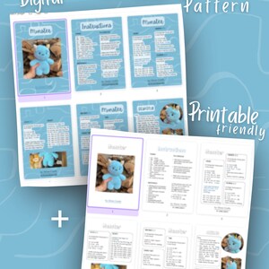 Blue Monster Crochet Pattern, Monster Amigurumi Pattern, PDF Printable ...