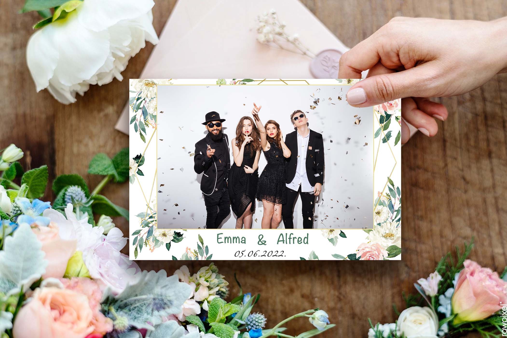 4x6 Wedding Photo Booth Template, Modern Stylish Template, PSD JPG and ...