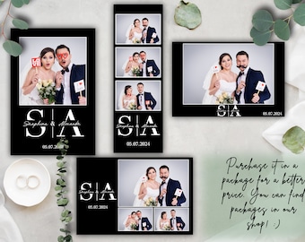 Minimalist Wedding Photo Booth Template Package, Easily Editable and Downloadable Graphic Design