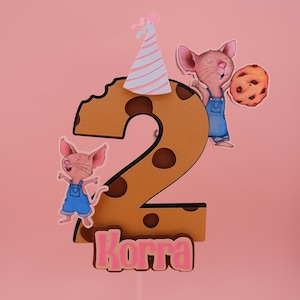 If you give a mouse a cookie cake topper, Mouse cake topper, Cookie cake topper, Happy birthday cake topper