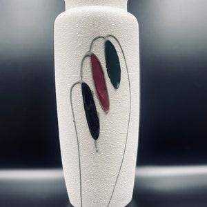 1950s Sand Textured Vase with raised glaze detail