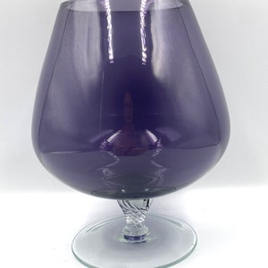 Italian purple glass oversized brandy balloon from the 1970s