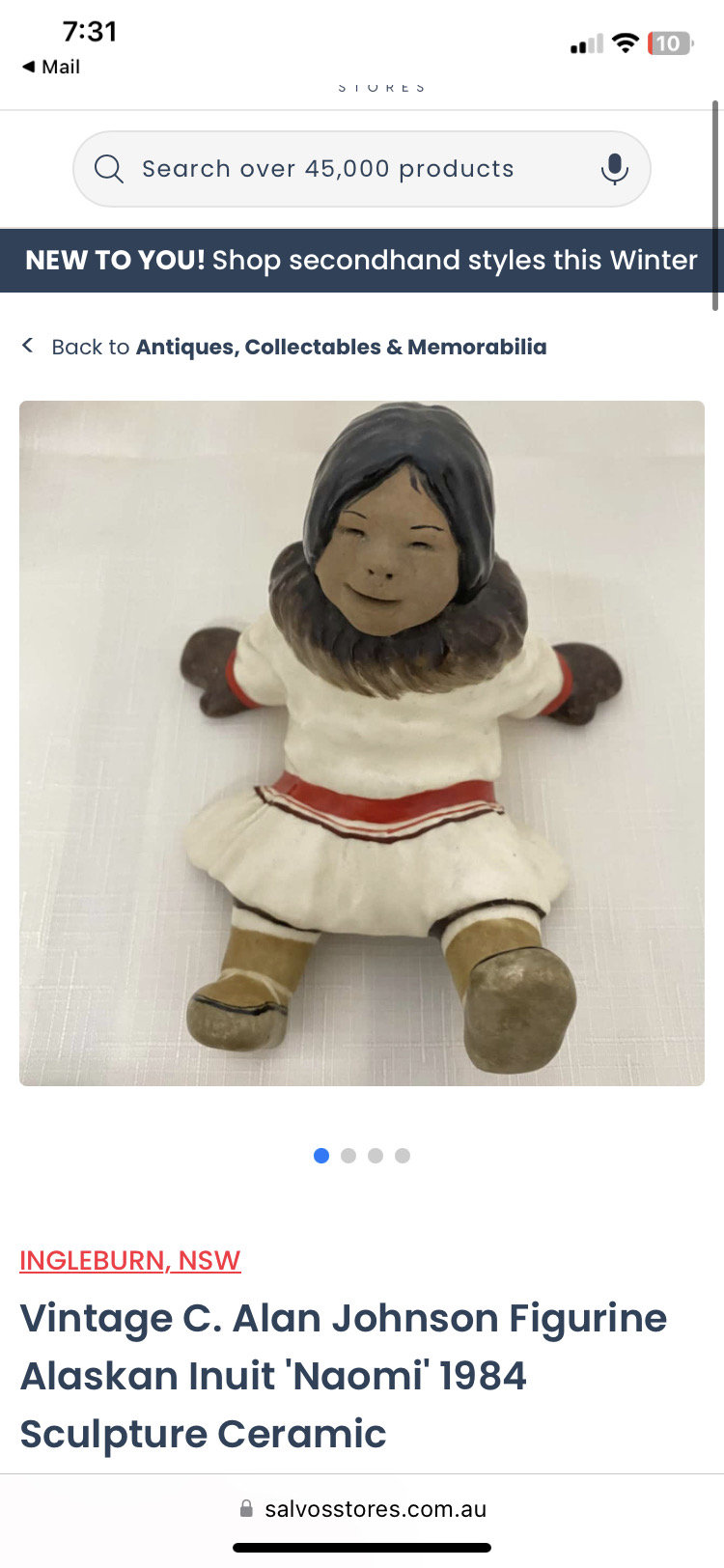 C.アラン・ジョンソン　エスキモー　陶器フィギュア C alan johnson - Etsy 日本