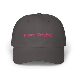 Favorite Daughter Dad Cap | Embroidered Pink Script Baseball Hat image 5
