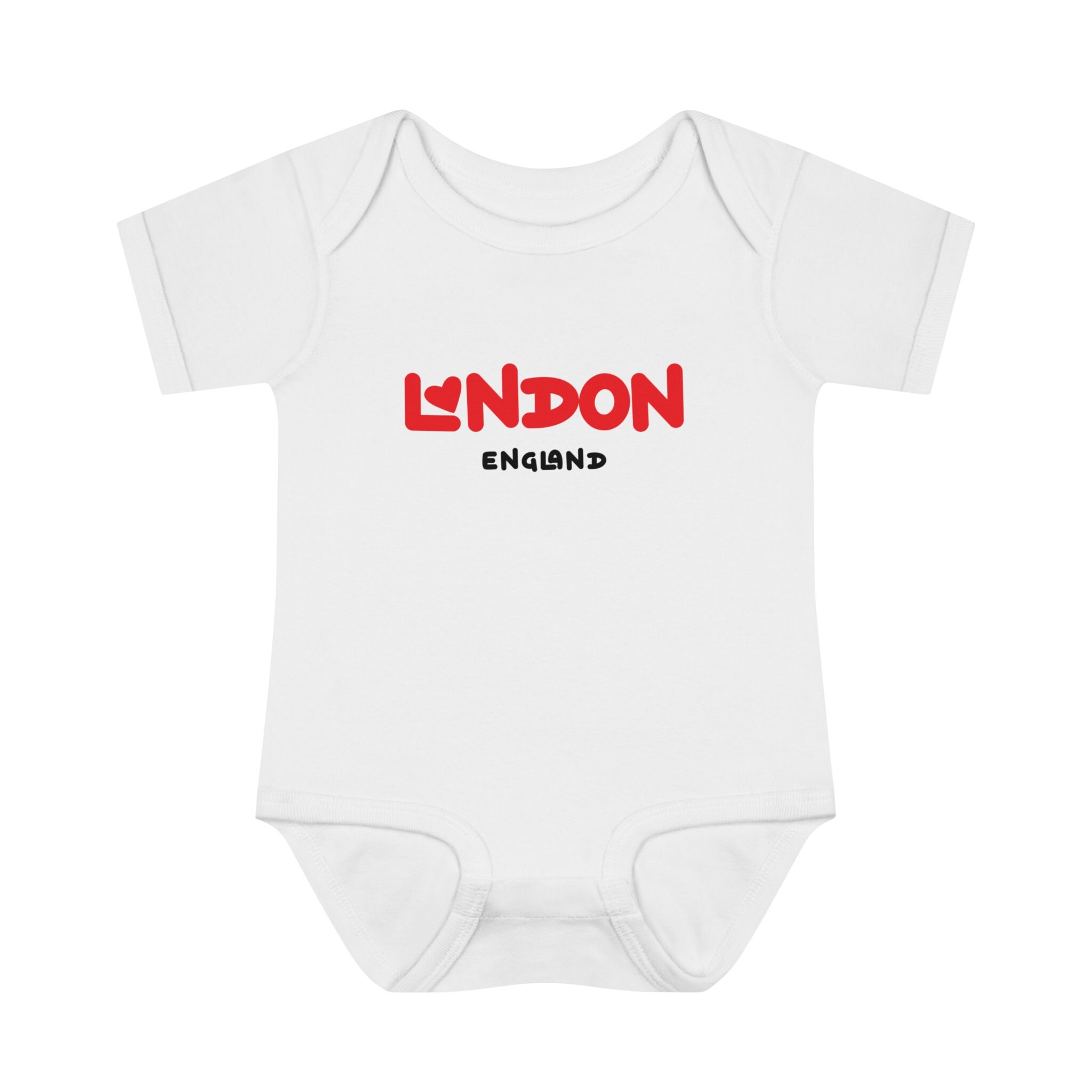 Cute London England Infant Baby Rib Bodysuit