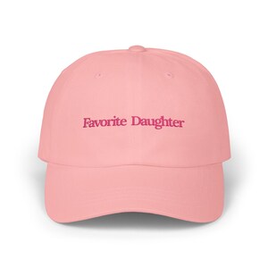 Favorite Daughter Dad Cap | Embroidered Pink Script Baseball Hat image 6