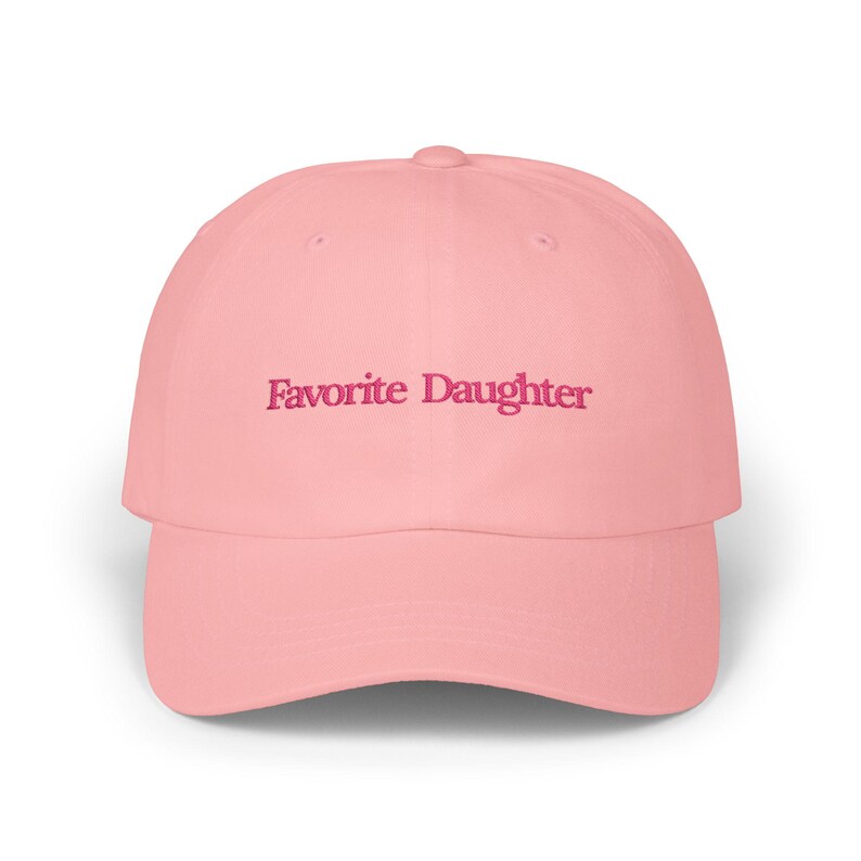 Favorite Daughter Dad Cap | Embroidered Pink Script Baseball Hat image 6