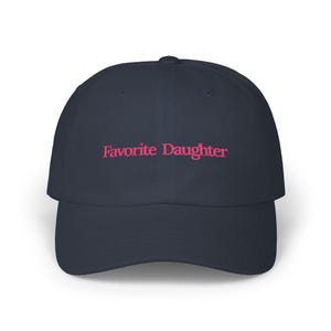 Favorite Daughter Dad Cap | Embroidered Pink Script Baseball Hat image 4