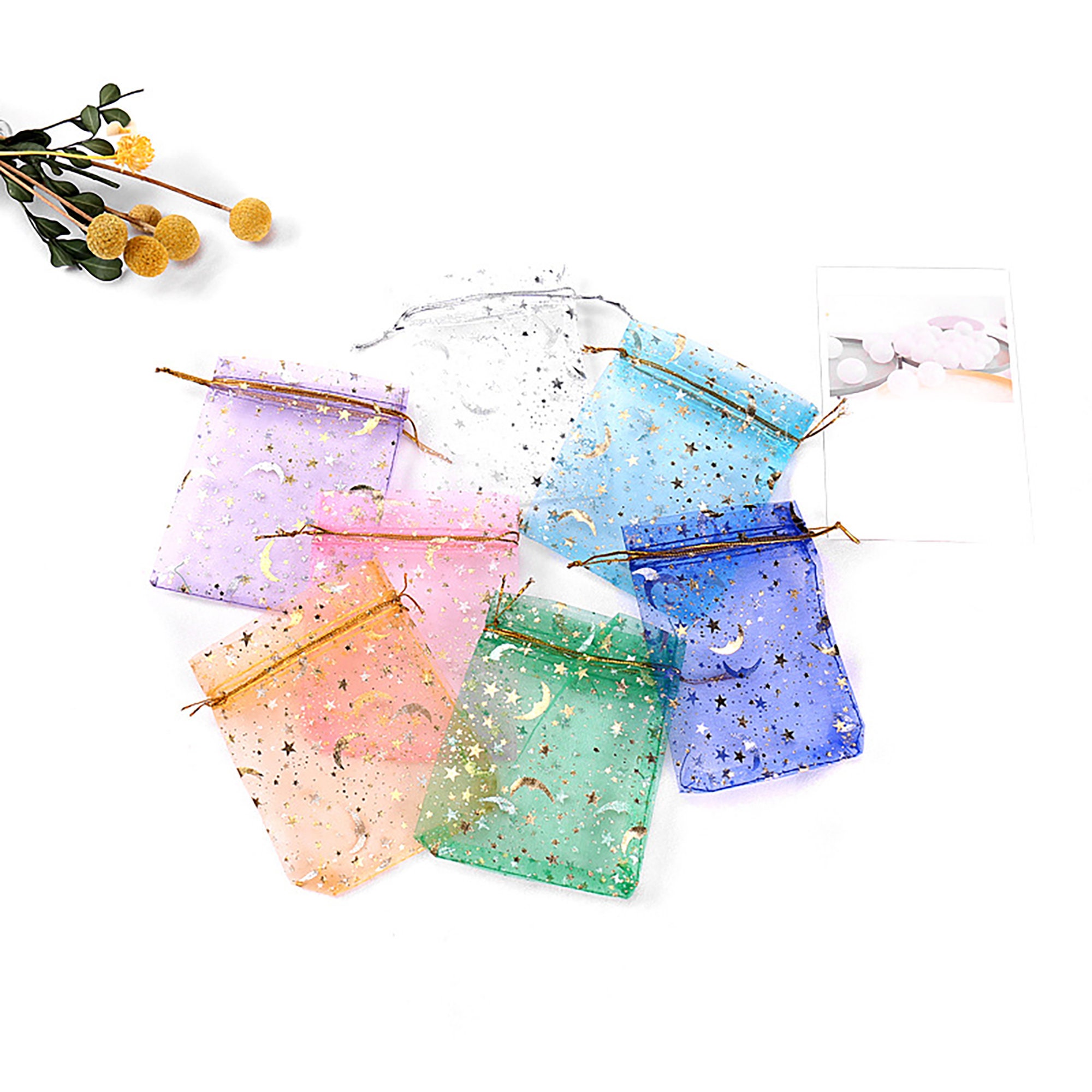 100 PCS Sheer Organza Drawstring Bags Jewelry Pouches Gift Etsy