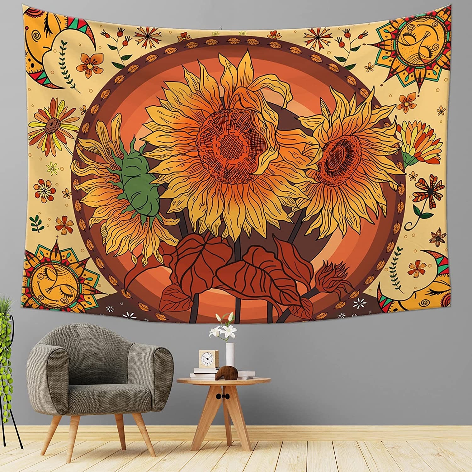 Discover Sunflower Tapestry Mandala Tapestry Wall Art Hanging Throw Home Decor Room Tapestries