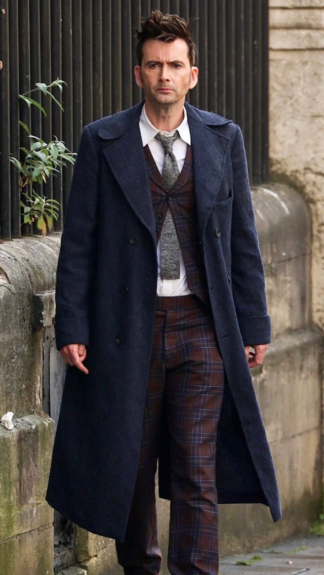 Doctor Who 60th Anniversary SCREEN ACCURATE W Bill blue coat fabric David Tennant Doctor Who Real Deal fabric
