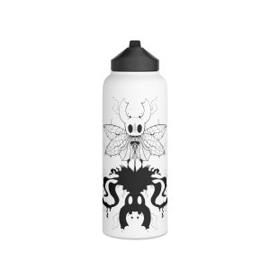 Hollow Knight The Knight Stainless Steel Water Bottle, Standard Lid