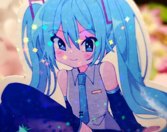 Hatsune Miku Sparkly Sticker (Vocaloid)