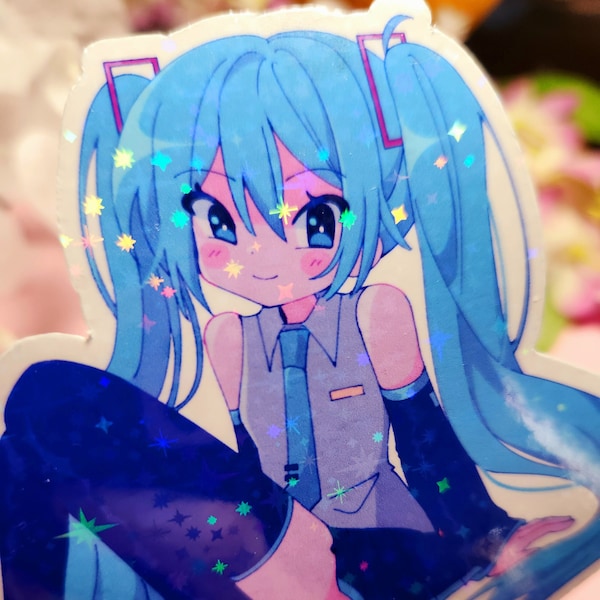 Hatsune Miku Sparkly Sticker (Vocaloid)