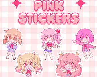 Project Sekai Pink Sticker Set (Now Featuring Airi and Saki)