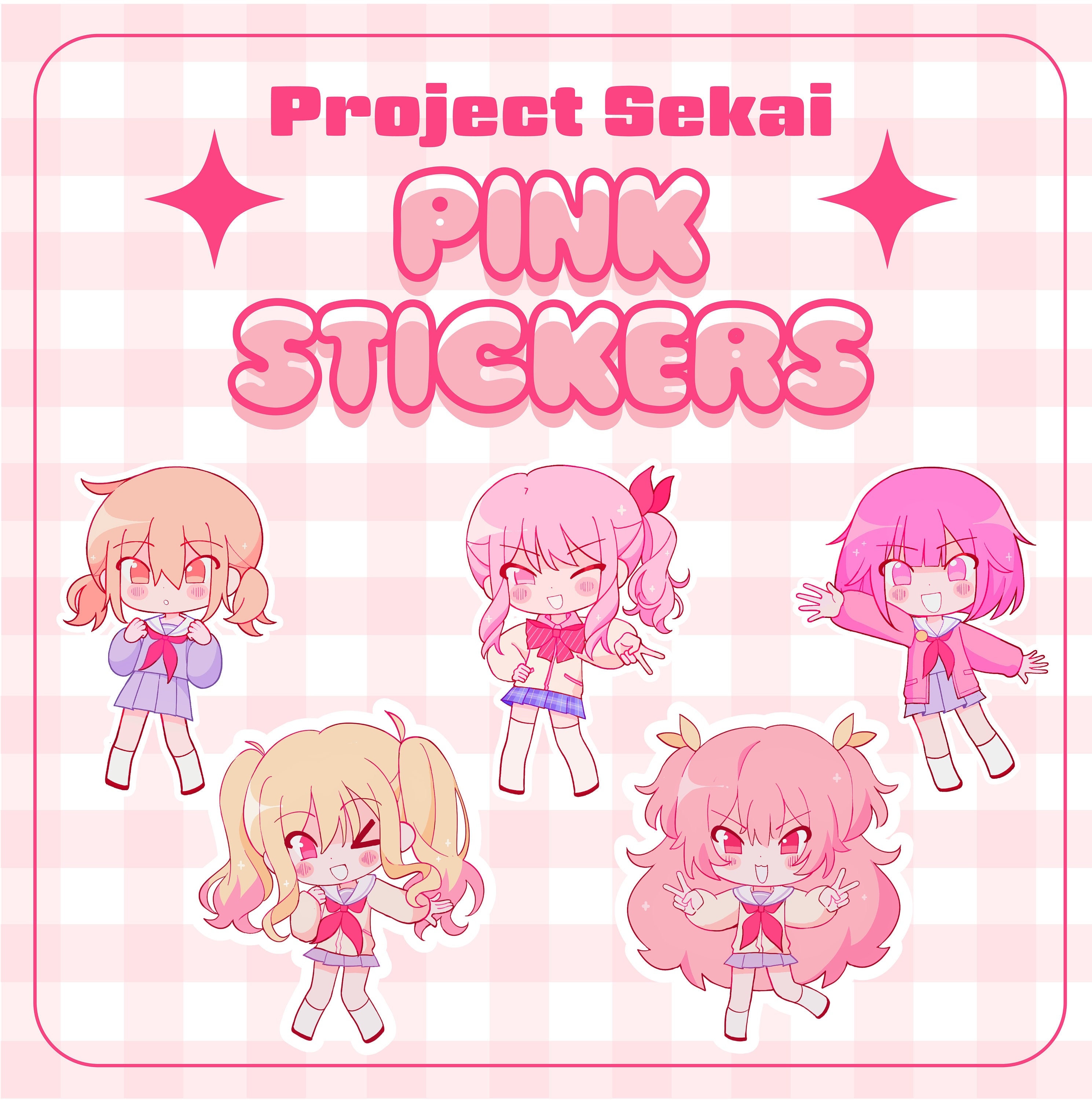 Project Sekai Pink Sticker Set