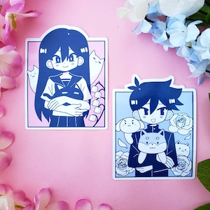 Adesivos de cachorro e gato Hero e Mari (OMORI)