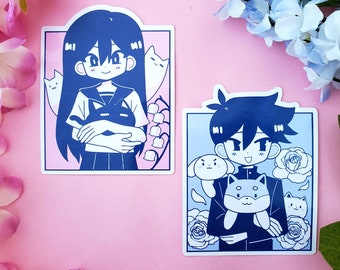 勇者とマリの犬と猫のステッカー（OMORI） - Etsy 日本