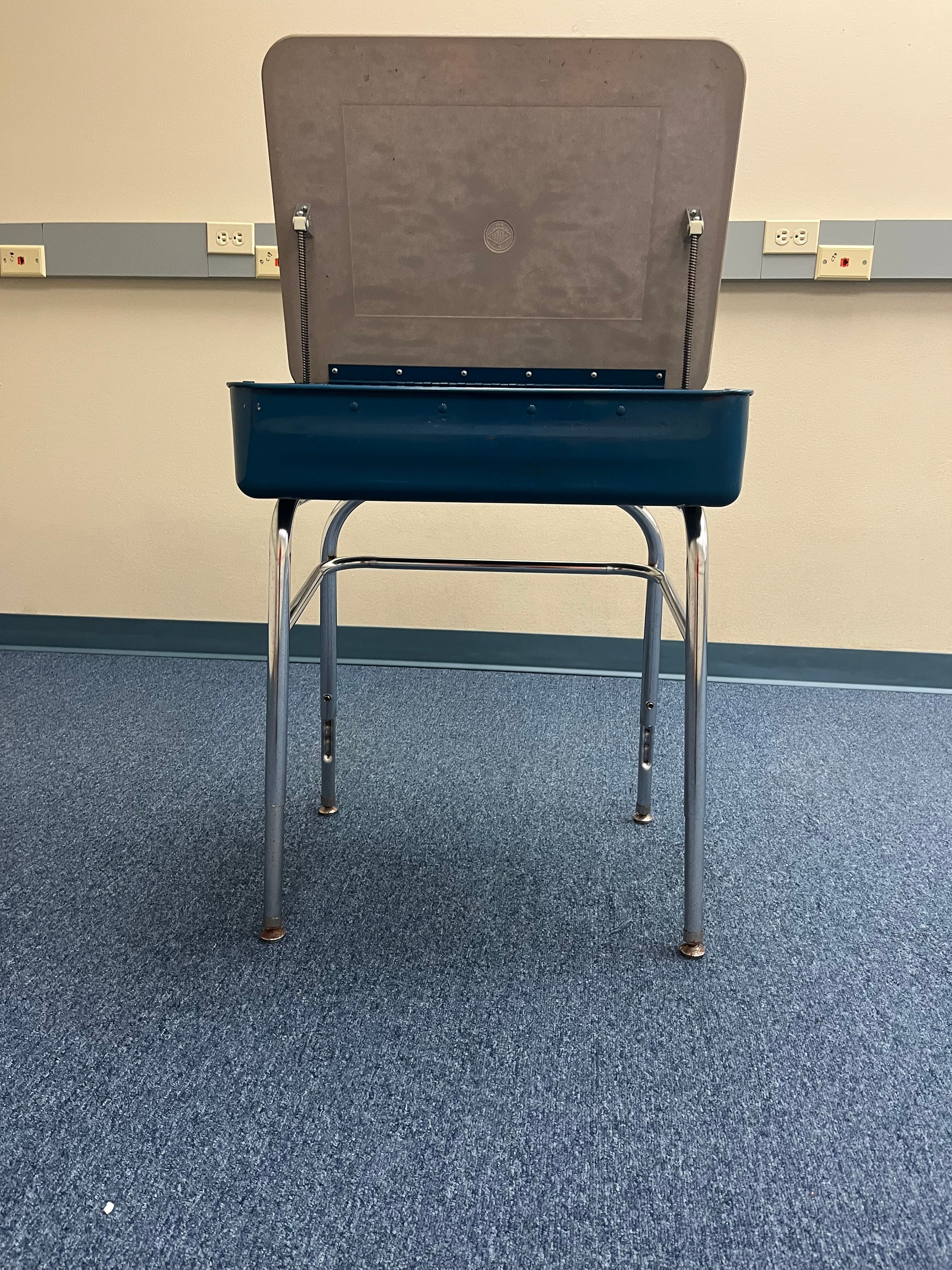 Blue Lift Top School Desk Etsy