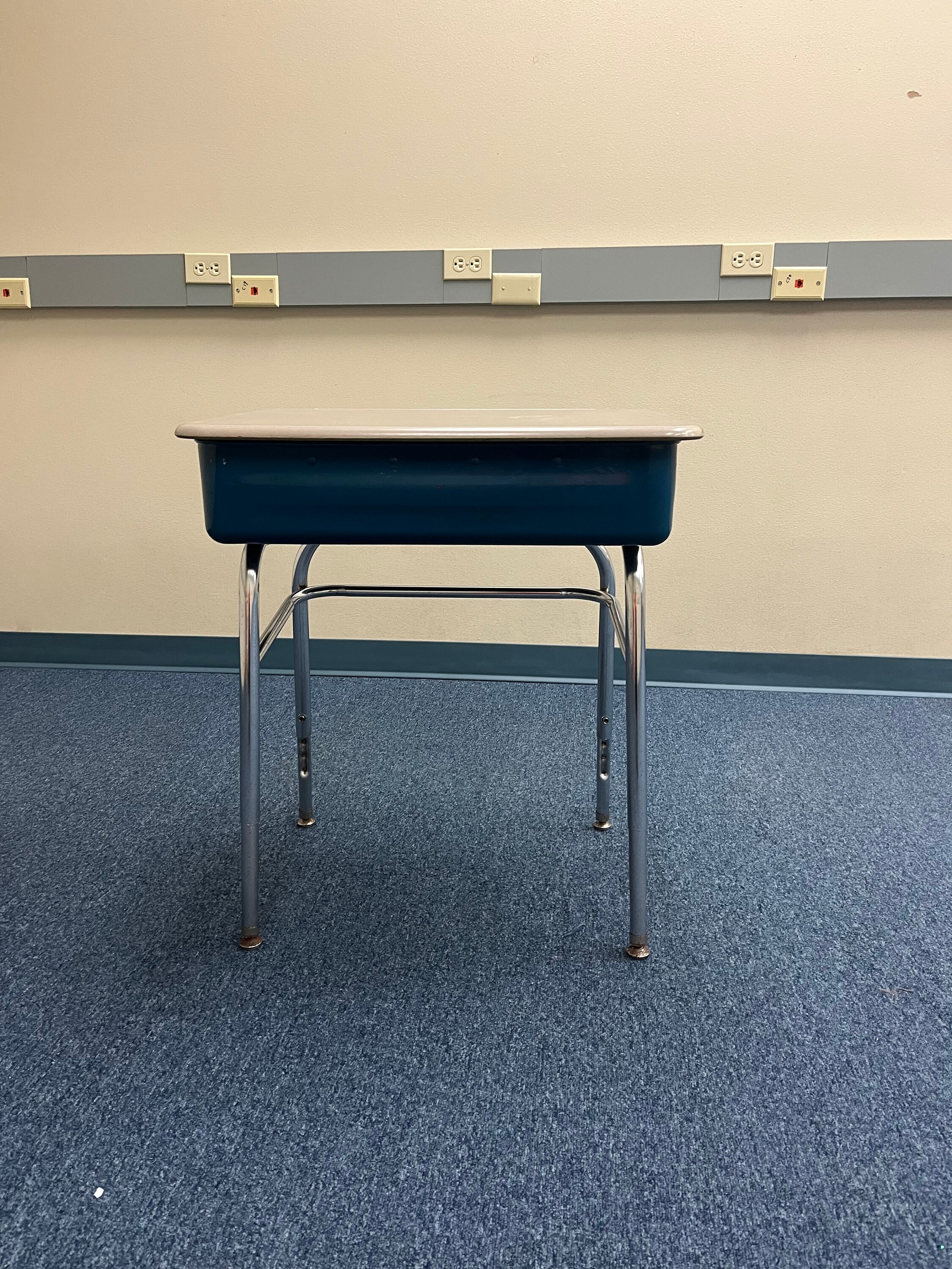 Blue Lift Top School Desk Etsy