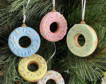 Handmade Donut Christmas Ornament: Candy Theme Tree Decoration