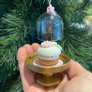 shabby chic ornament, cake ornament, dessert lovers, candy ornament, shabby chic decor, candy decor, tiered tray decor, shabby pink roses