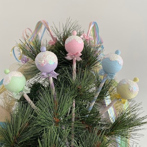 Lollipop pick, candy land ornaments, candy wreath attachments, Christmas picks, candy props, candy party, candy Christmas, fake lollipop