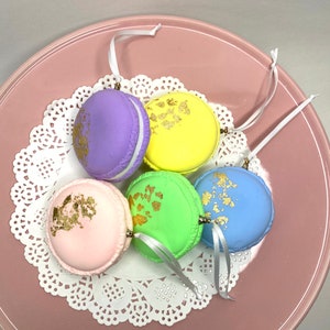 Macaron Ornament, gefälschte Makrone, Candy Land Ornamente, Candy Kranz Aufsätze, Candy Weihnachtsdekorationen, Pastell Candy handgemachte Ornamente