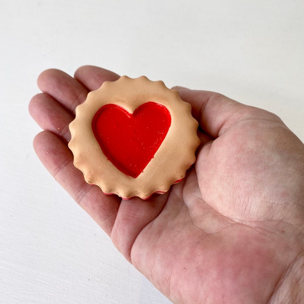 Faux biscuit, tiered tray decor, fake food, tea party, heart decor, valentines decor, faux food, food props