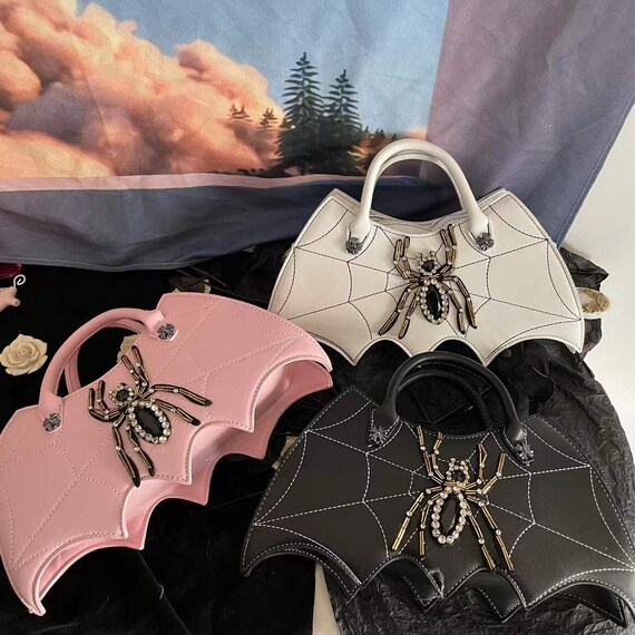 Women's Gothic Dark Bat Spider Web Vintage Tote Ladies - Etsy