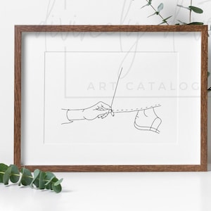 Close Enough to Touch | Healed | Jesus Christ Line Art | Christian Wall Art | Religious Modern Artwork | Minimalist | Abstract | Bible Story
