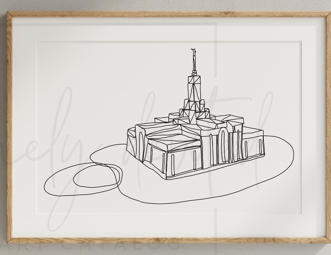 LDS Temple Drawing One Line Drawing Mount Timpanogos Utah Temple ...