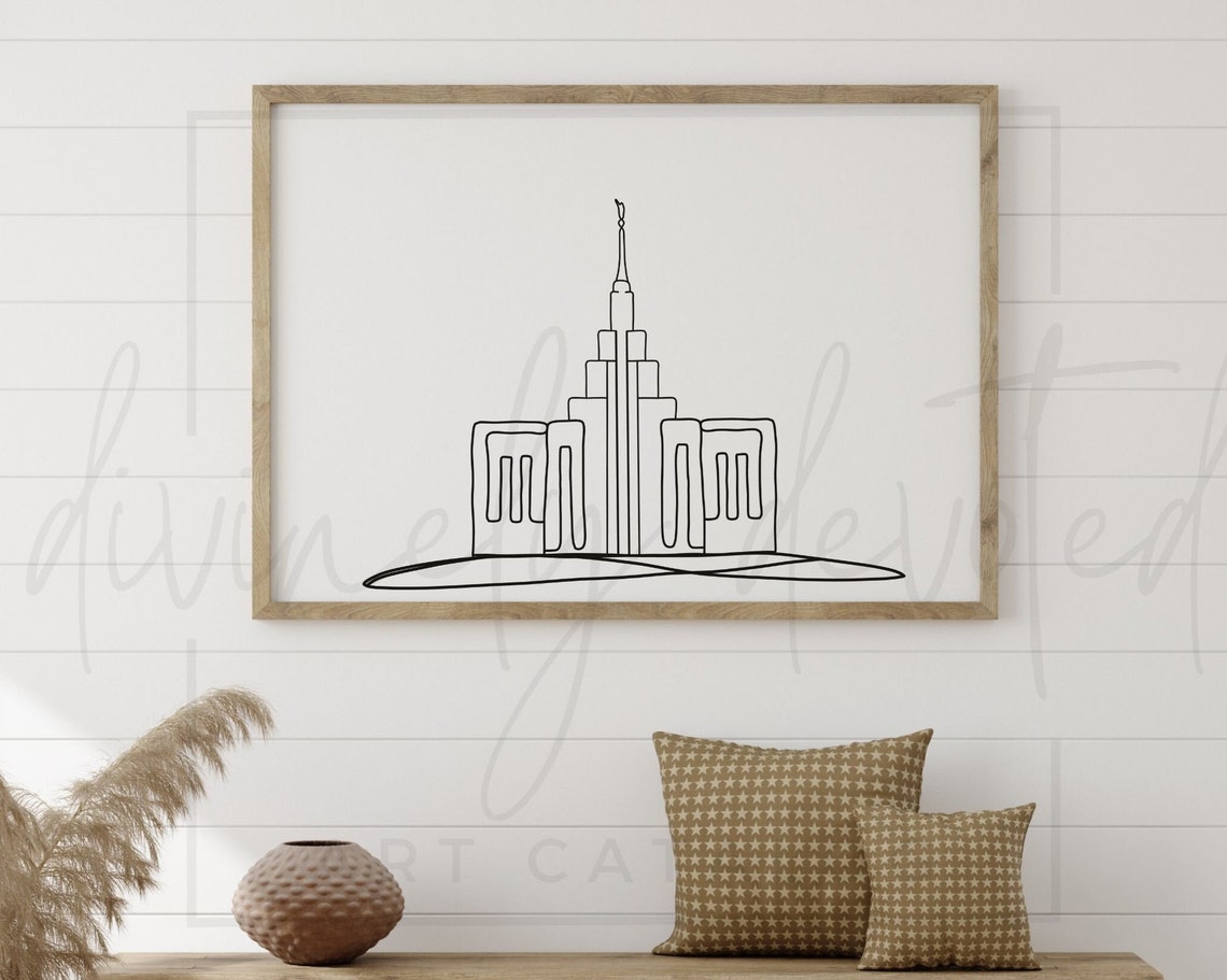 LDS Temple Drawing One Line Drawing Saratoga Springs Utah Temple ...