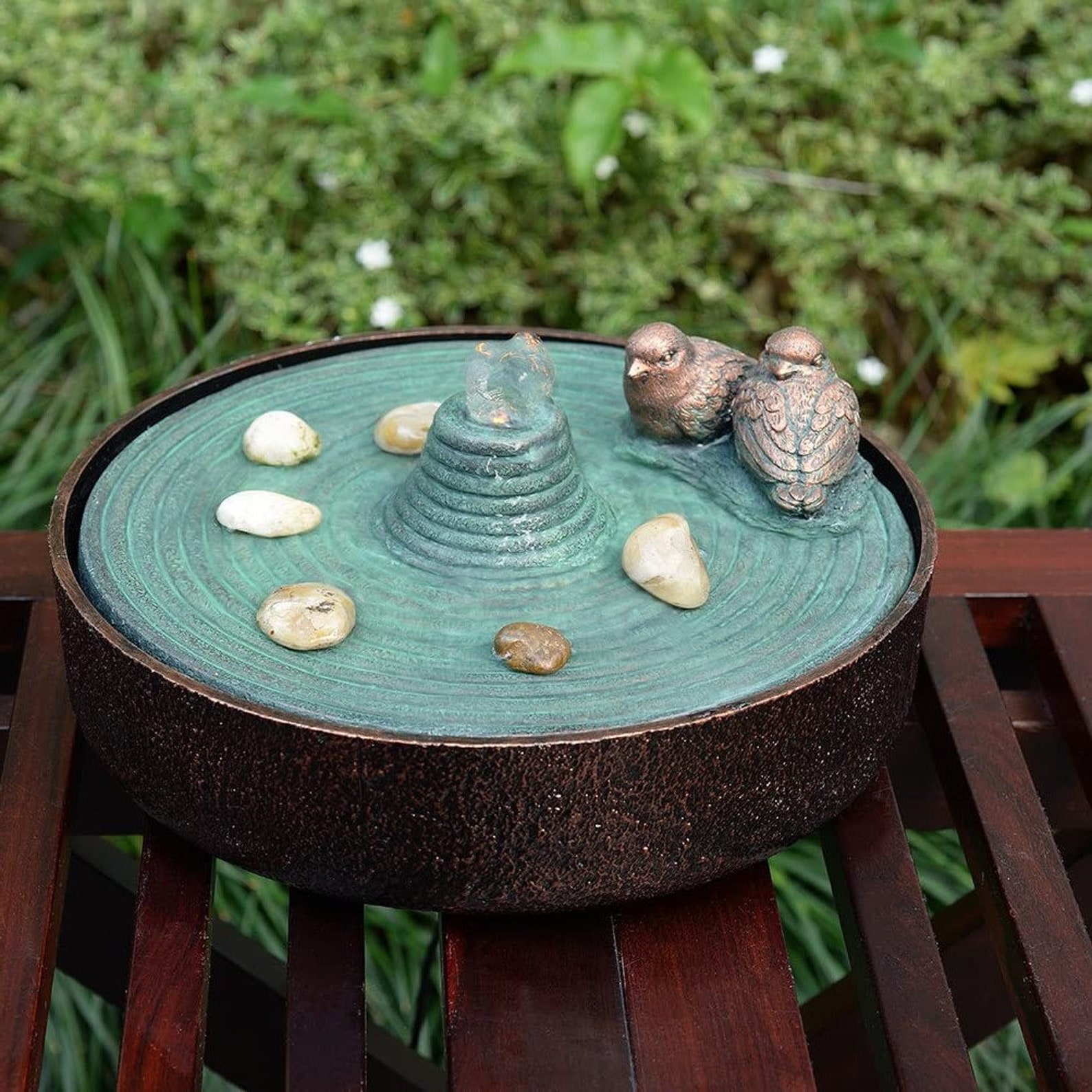 Tabletop Fountains Indoor 2 Birds Water Fountain Relaxation Etsy
