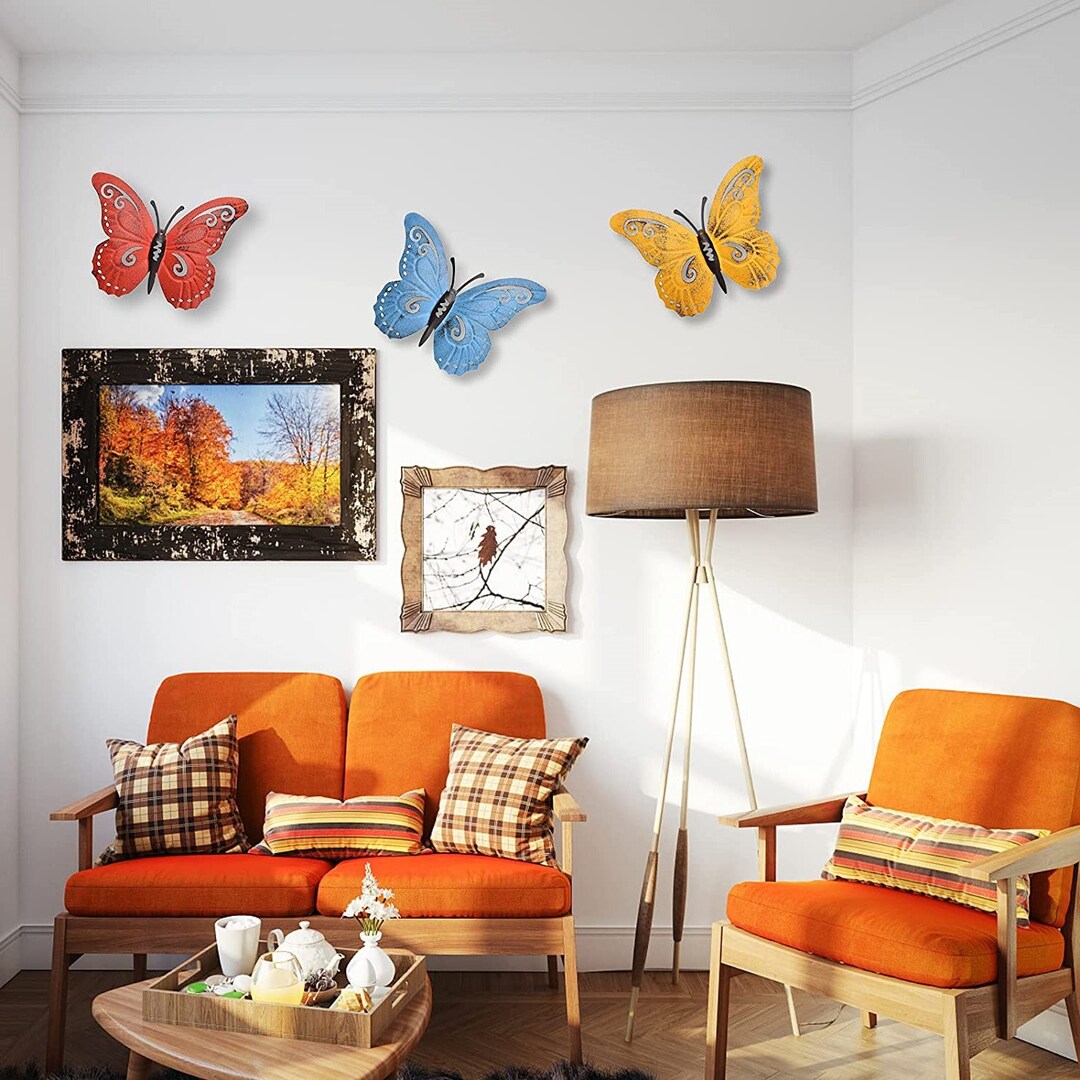 3D Butterfly Wall Decor Outdoor Butterfly Wall Art Hanging Etsy