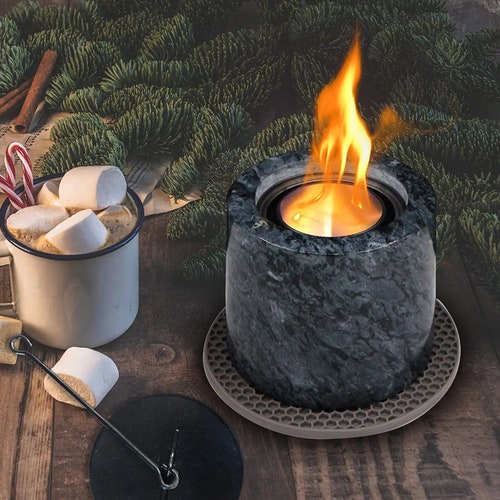 Table Top Fire Pit Bowl Real Marble Tabletop Fire Pit Etsy