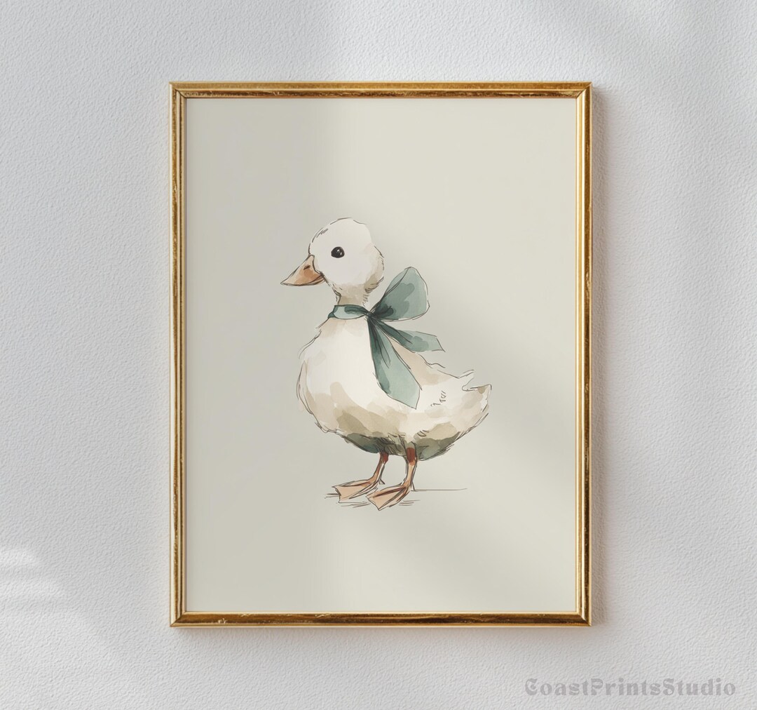 Duck Nursery Wall Art | Cute Animal Print for Kids Room Decor ...
