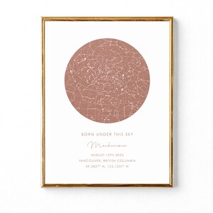 Custom Star Map Print, Night Sky Poster, Personalized Birth Date Art (Digital Download)