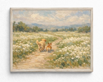 Aangepaste huisdier portret aquarel schilderij, hond Memorial kunst aan de muur (digitaal bestand)