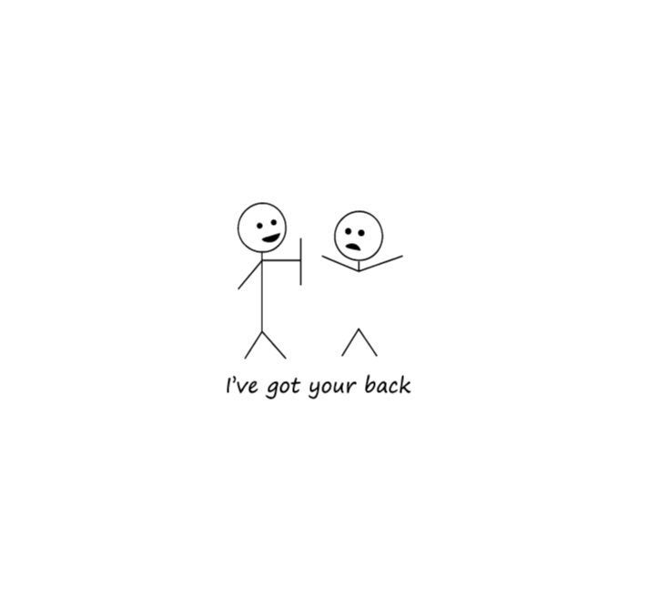 don't worry i got your back stickman meme gift' Sticker | Spreadshirt