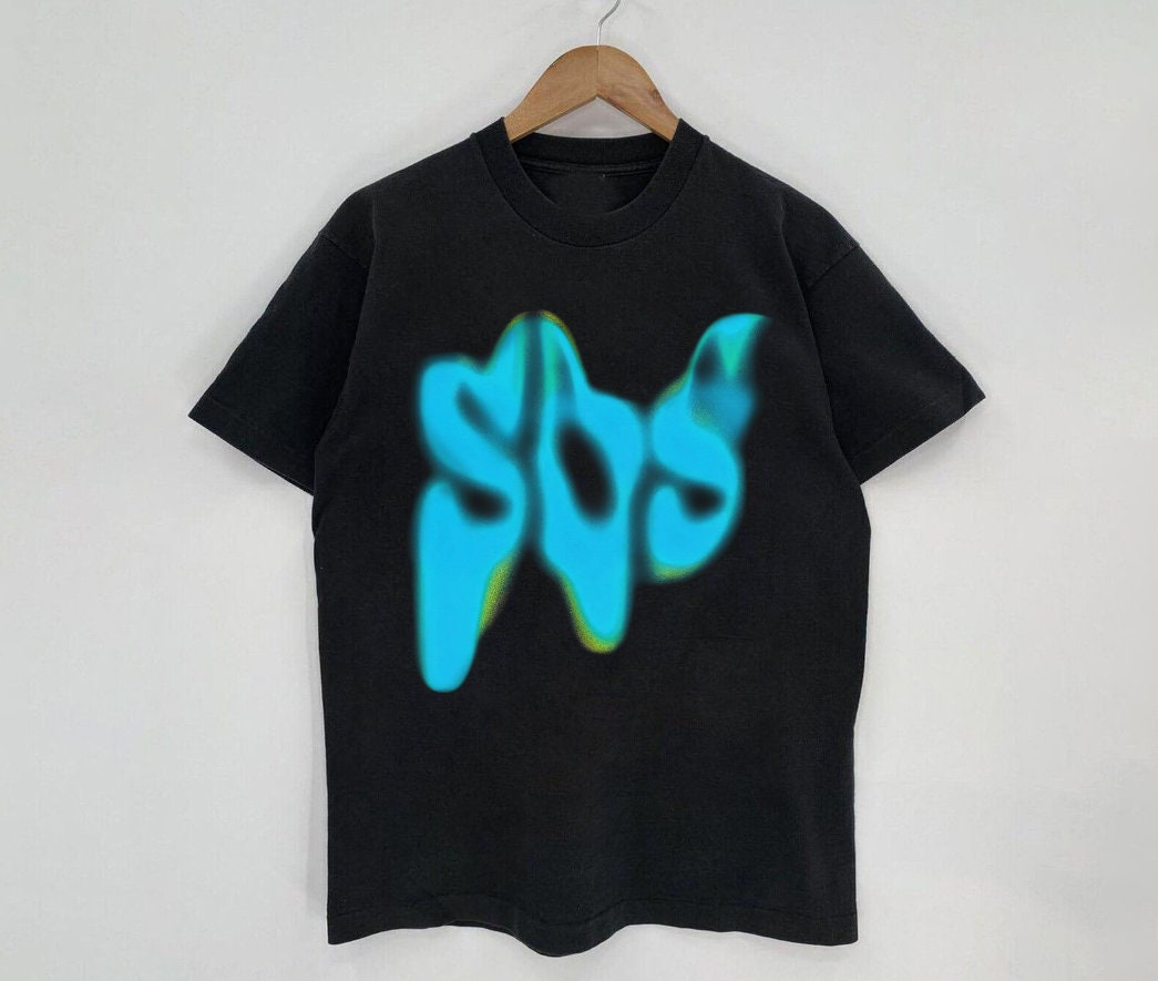 Discover S.Z.A SOS Text Shirt, Sza Album New Bootleg 90s Black T-Shirt