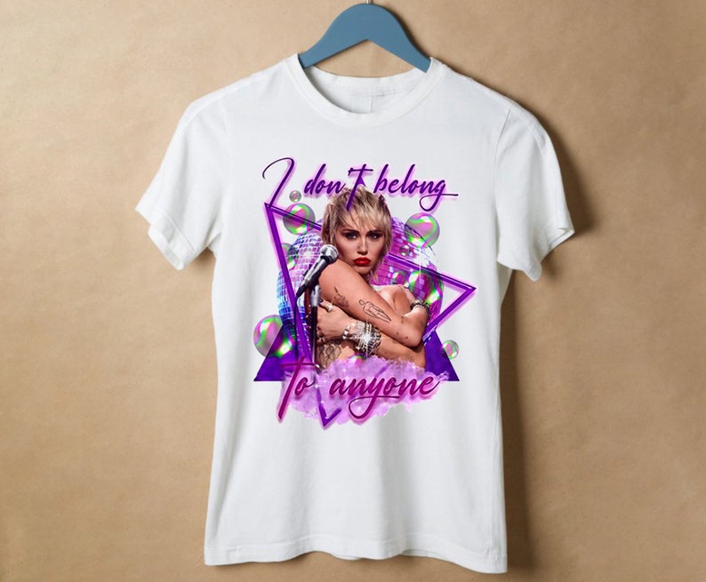 I dont belong to anyone miley shirt, miley vintage bootleg 90s black t-shirt, rnb singer rapper shirt, gift for fan, vintage style shirt