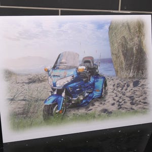 Carte d'anniversaire Honda Goldwing Trike idéale pour les amateurs de vélo, cadeau format A5 hommes garçons filles dames moto, moto
