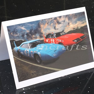 Amerikanischer Muskel, Santa Pod Raceway, Grußkarte, Plymouth Roadrunner, Geburtstagskarte für ihn, Hot Rod Geschenk, Mopar für Man Cave, Vatertag