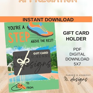 PE Gym Teacher Gift Card Holder *Digital Download*