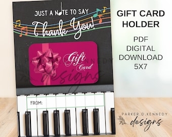 Carta regalo per insegnanti di musica Carta titolare *Download digitale*