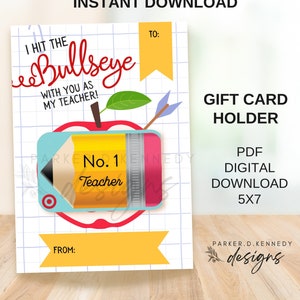Target Teacher Gift Card Holder *DIGITAL DOWNLOAD*