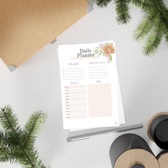 Daily Planner Printable Day at a Glance Daily Schedule Etsy